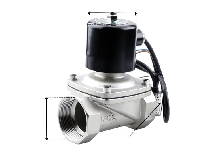 Électrovanne eau et gaz en inox 304 DN50 pour stopper la corrosion des vannes