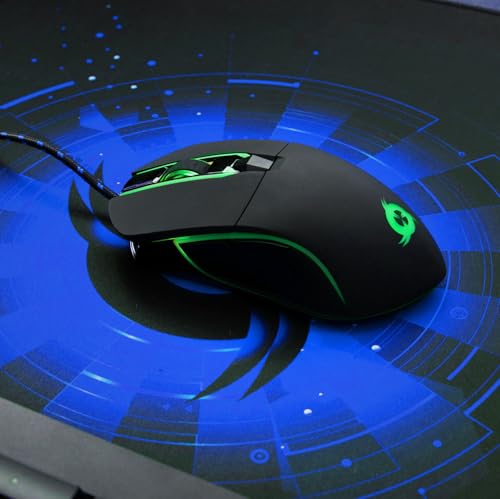 Image of KLIM Mousepad M - Extended Surface - Medium Gaming Mouse Pad - Non-Slip Rubber Base - Stitched Edges - High Precision Textured Surface - 320 x 270 x 4 mm - Blue
