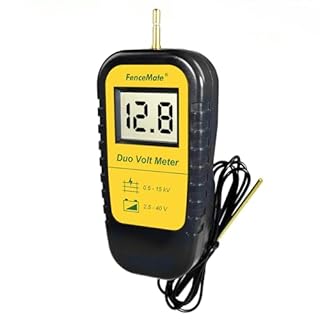 FenceMate Digital Dual testeur de clôture électrique pour vérifier la tension 0,5-15KV et la tension de la batterie 2,5-40v de la clôture électrique