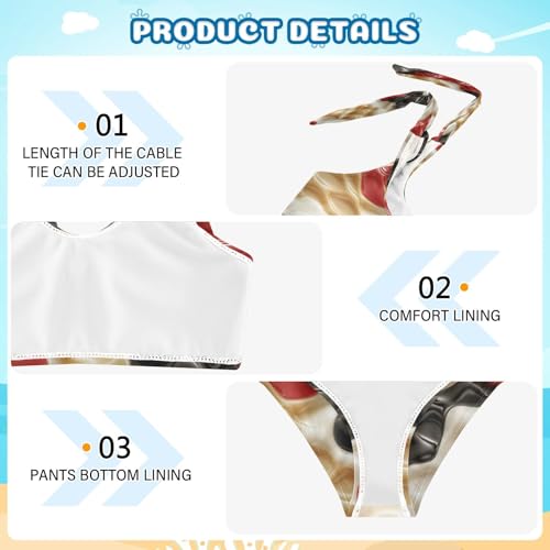 Camo Black White Red Milk Ice Cream Girls Tankini Swimsuit Kids Bikini Sets 2 Pcs Bathing Suit 3T4