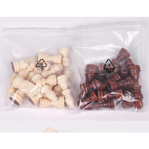 Wood International Schachfiguren-Set mit 32 gepolsterten Filzsockeln, 2,5 cm, traditionelle Spiele