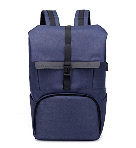 Preisvergleich Produktbild SHUANGJIA Rucksack mit großer Kapazität Smart USB aufladbarer Reiserucksack Casual Herrenrucksack, Blue