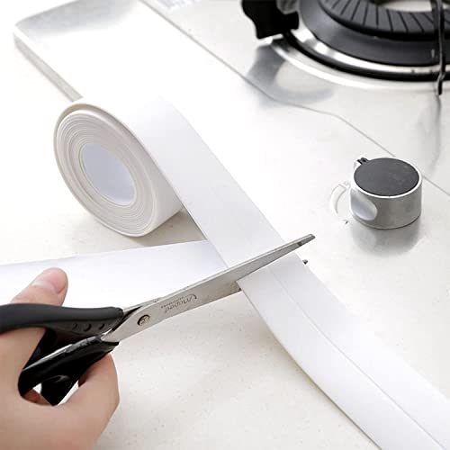 Image of 2PCS Caulk Tape Sealant Strip, PVC Self Adhesive Tub and Wall Sealing Tape Caulk Sealer for Bathroom Caulking Tape Shower Caulk (0.86 inch x 10.5Ft)