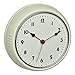 Produktbild TFA Dostmann Retro Funk-Wanduhr, 60.3541.09, Vintage Uhr, analog, aus Metall, beige, (l) 240 x (b) 68 x (h) 240 mm