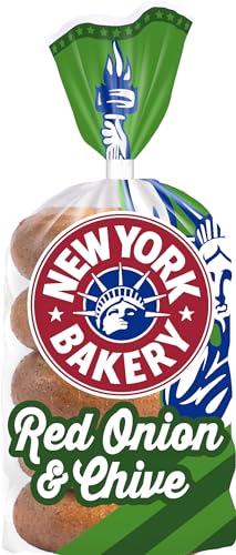 New York Bakery Co Red Onion and Chive Bagels Pack of 5 520g