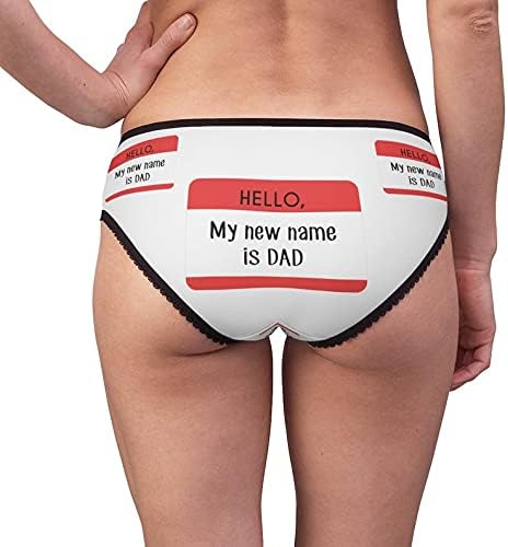 Name Is Dad Panties, Name Is Dad Underwear, Briefs, Cotton Briefs, Funny Underwear, Panties For Women