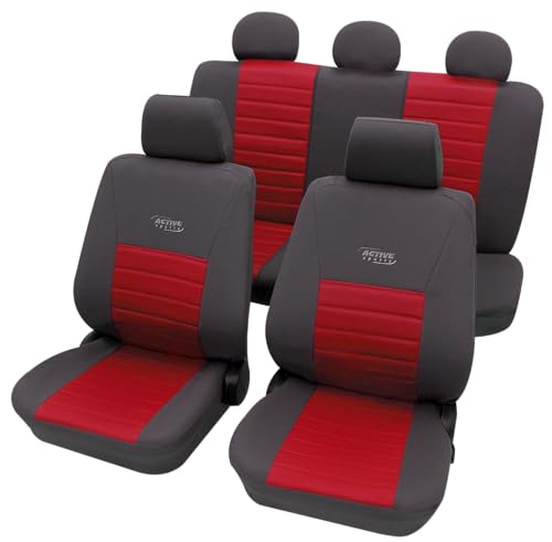 Petex 22374812 housses rouges résistantes et lavables ensemble 11 pièces
