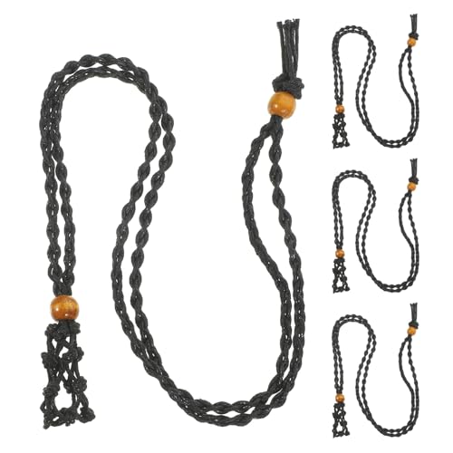 [WEKAMOS] 40mm�`45mm�ΑΉ���҂݃y���_���g�l�b�N���X�R�[�h4�Z�b�g ���߉\�Ȃ��肷����X�g�[���P�[�W�t��DIY�r�[�Y�p�W���G���[���p