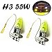 Produktbild 2x H3 55W 12V Gelb Aqua Vision Yellow Original Jurmann Trade Ersatz Halogen Birne für Scheinwerfer, Fernlicht, Nebelleuchte vorne - E-geprüft