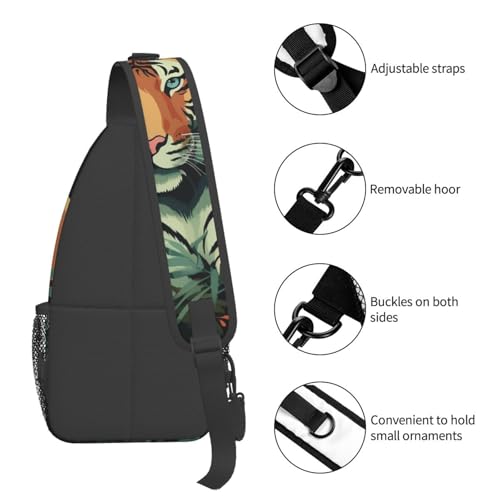 Morrales tipo sling para senderismo unisex negro miniatura 5