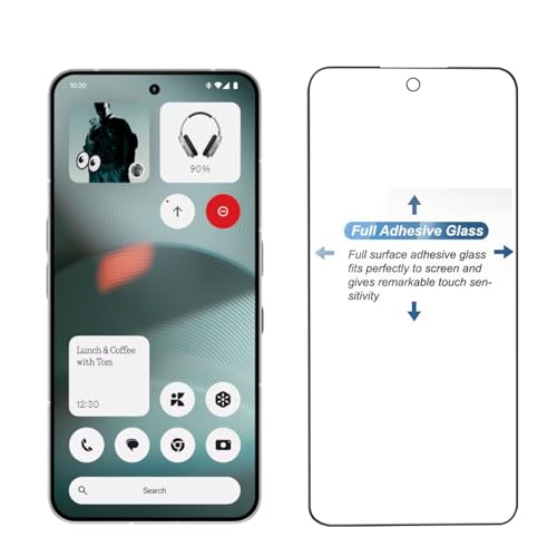 Image of POPIO Military-Grade Gorilla Tempered Glass For Nothing Phone 3 (Black) 9H Hardness, Edge-to-Edge Full Coverage, Anti-Scratch, Bubble-Free, Ultra Clear HD Glass, Oleophobic Coating, Face ID Compatible