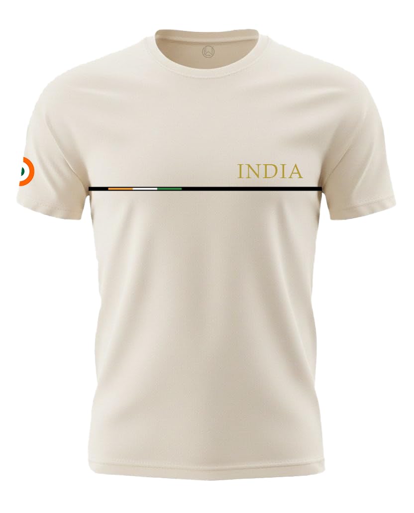 Men Cotton T-Shirt | 180 GSM - 100% Cotton | Round Neck Regular Fit | Stylish Minimal Patriotic Casual T-Shirt for Men-picture-27
