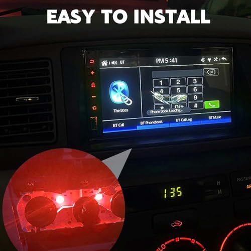 Image of 10PCS T4.2 Led Bulb Neo Wedge 10mm Base, Car Interior Dash Light, 12V IP65 Waterproof 3030 Chip LED Super Bright A /C Indicator Light, Climate Control Switch Indication Bulb for Cars (Red)