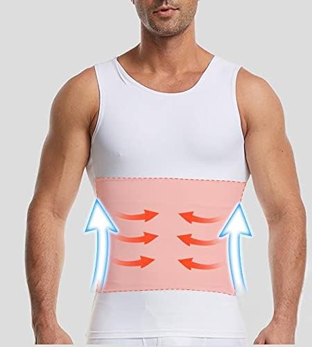 Miniatura 3 de Henicepte Ropa interior para hombre con control de abdomen adelgazante, compresión para ocultar ginecomastia