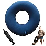 Cresbel Sitzring Nach Op, Orthopädische Sitzkissen, Donut-Sitzkissen, Hämorrhoiden Sitzkissen, Orthopädisches Rundkissen mit Pumpe, Aufblasbares Ringkissen fur Entzündungen, Zysten, Hämorrhoiden
