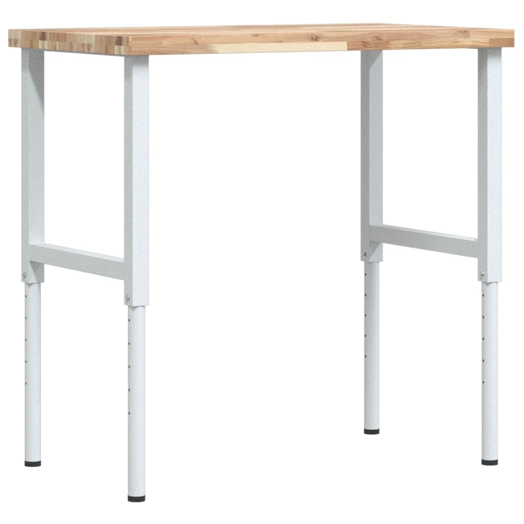 Stół warsztatowy Acacia Masywny 100x60 cm Regulowany prostokątny metalowy