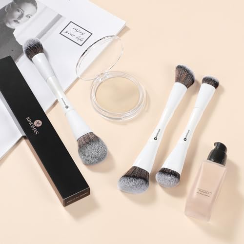image for KINGMAS Foundation Makeup Brush, Premium Kabuki Brush Double-ended Con