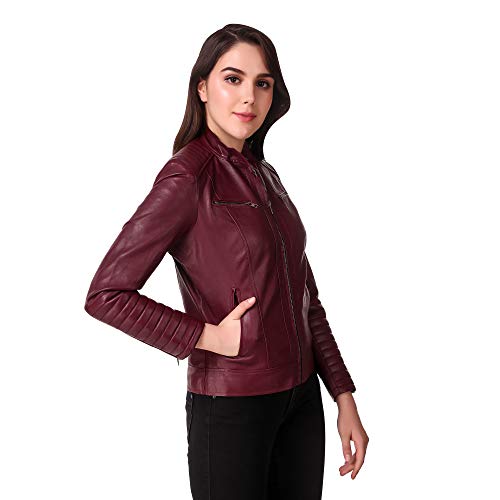 Image of Leather Retail Women's Solid Jacket
