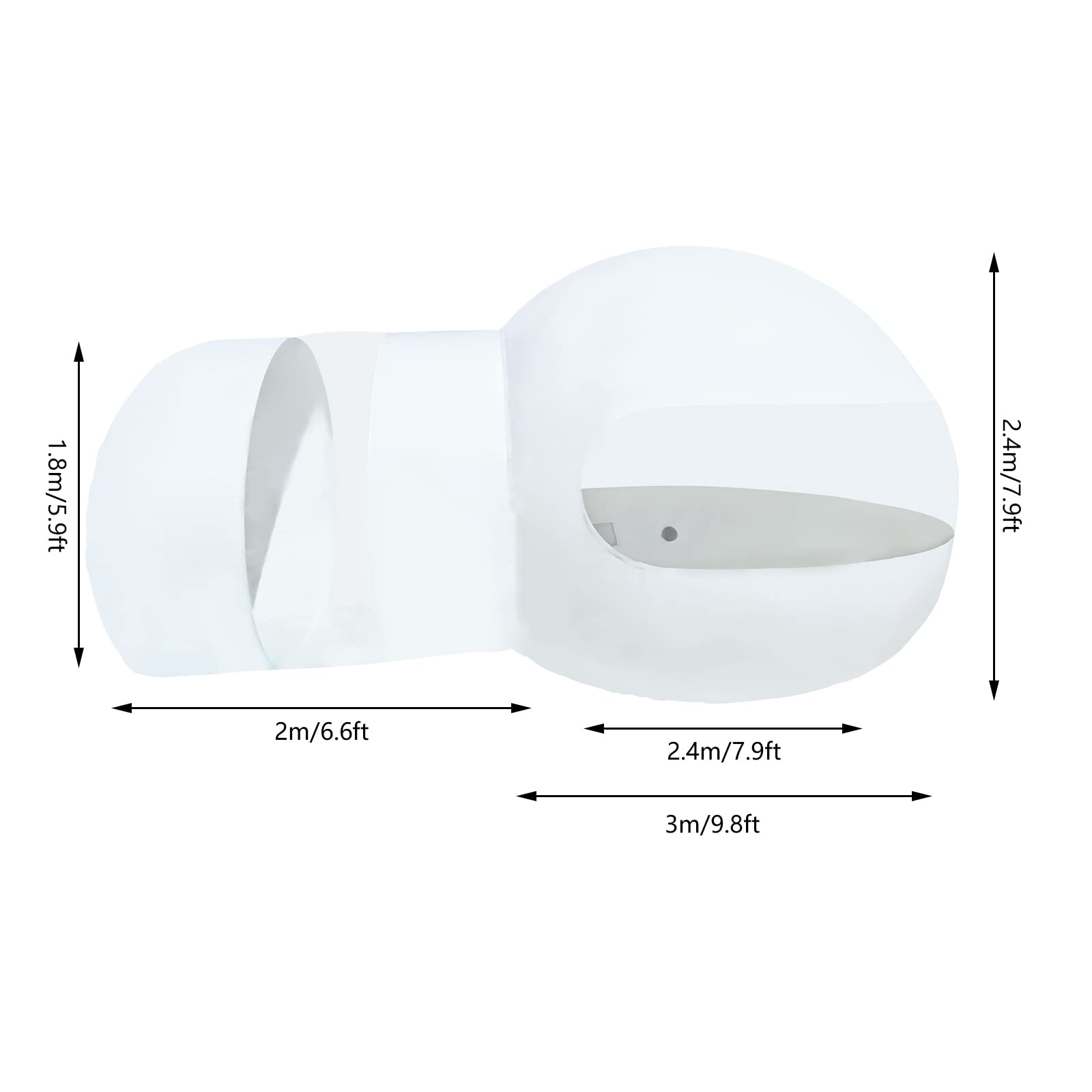Inflatable Bubble House with Blower, PVC Bubble Tent, 7.9FT Commercial Bubble Bouncers for 3-5 People