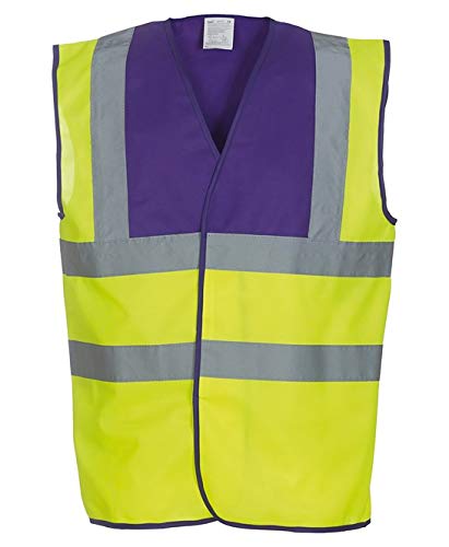 Expert Workwear Hi Vis Multi-Colour Safety Vest High Visibility Reflective Viz Waistcoats 2 Band & Brace - 24 Colours | Small to 5XL