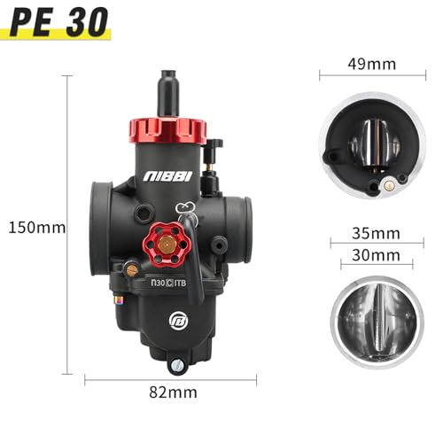 Image of NIBBI 30mm Carburetor with CNC 48mm Air Filter kit,PE30 Carburetor fit for 250cc Dirt Bike,Upgrade for SSR 250 /Xpro 250 /Apollo 250 /taotao 250 Performance Parts