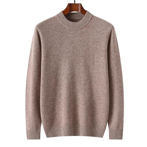 Ownwfeat Men Business Casual Cashmere Pullover Mock Turtleneck Warm Twisted Long Sleeve Pullover Sweaters2