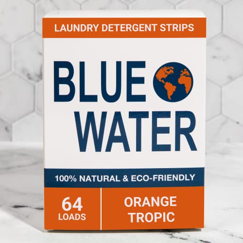 Blue Water, Laundry Detergent Sheets, 64 Count (Up to 128 Loads) - Tru Earth Costs 199% More Than Us, Earth Breeze Costs 70% More