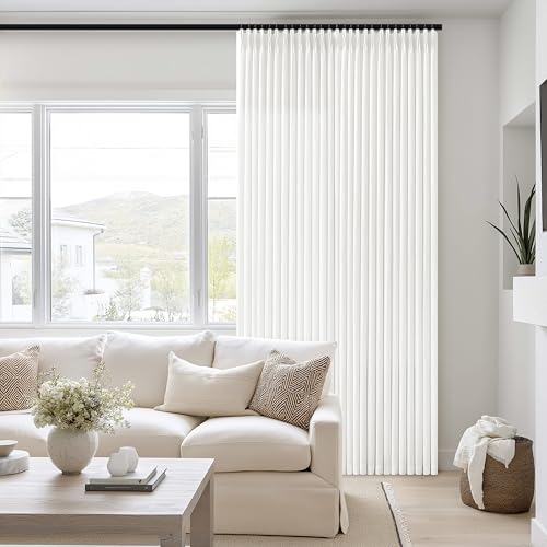 Image of Off White Pinch Pleated Semi Sheer Linen Curtains 86 Inch Long | 86 Inch Length, Ivory, Light Filtering, Privacy, Bedroom, Office, Burlap Textured, Memory Shape, Hook Rings, Boho, Modern