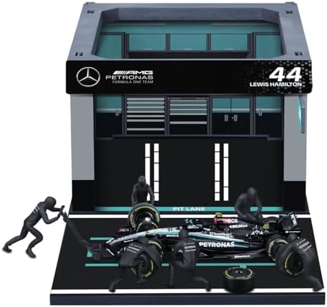 Bburago - Formule 1 Pit Stop Mercedes AMG #Hamilton - Set 1/43 av...