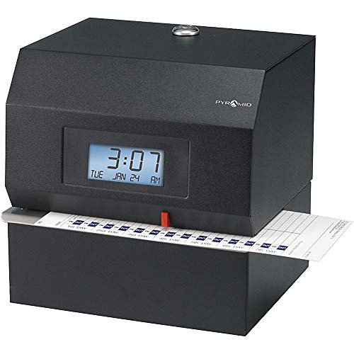 Pyramid™ 3700 Heavy-Duty Time Clock & Document Stamp, Black #TOP6