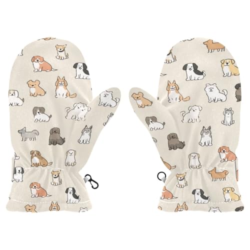 Image of Plaaee Early 1990s Pattern Kids Glove Warm Mitten Winter Favor for Toddler Boys and Girls Children Cold Weather Gloves