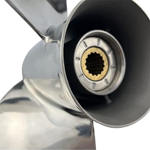 Boatman Oem Prop 13X19 Stainless Outboard Propeller Fit Yamaha Boat Engine 50-130 Hp，15 Spline Tooth #TOP4