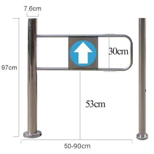 Porta automatica a battente - Dispositivo di uscita push-in, barriera in acciaio inossidabile per ingresso sicuro in negozi e biblioteche