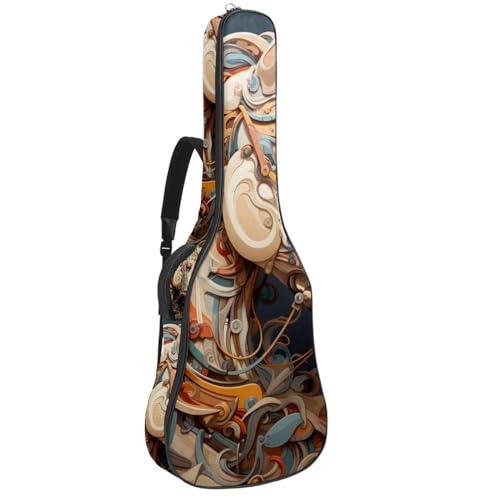 Sac pour guitare acoustique avec protection renforcée et multi-poches