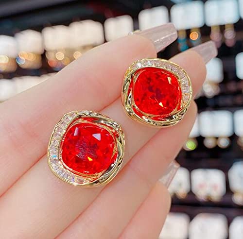Boucles d'oreille de perles et cristal de zircon raffiné pour femme