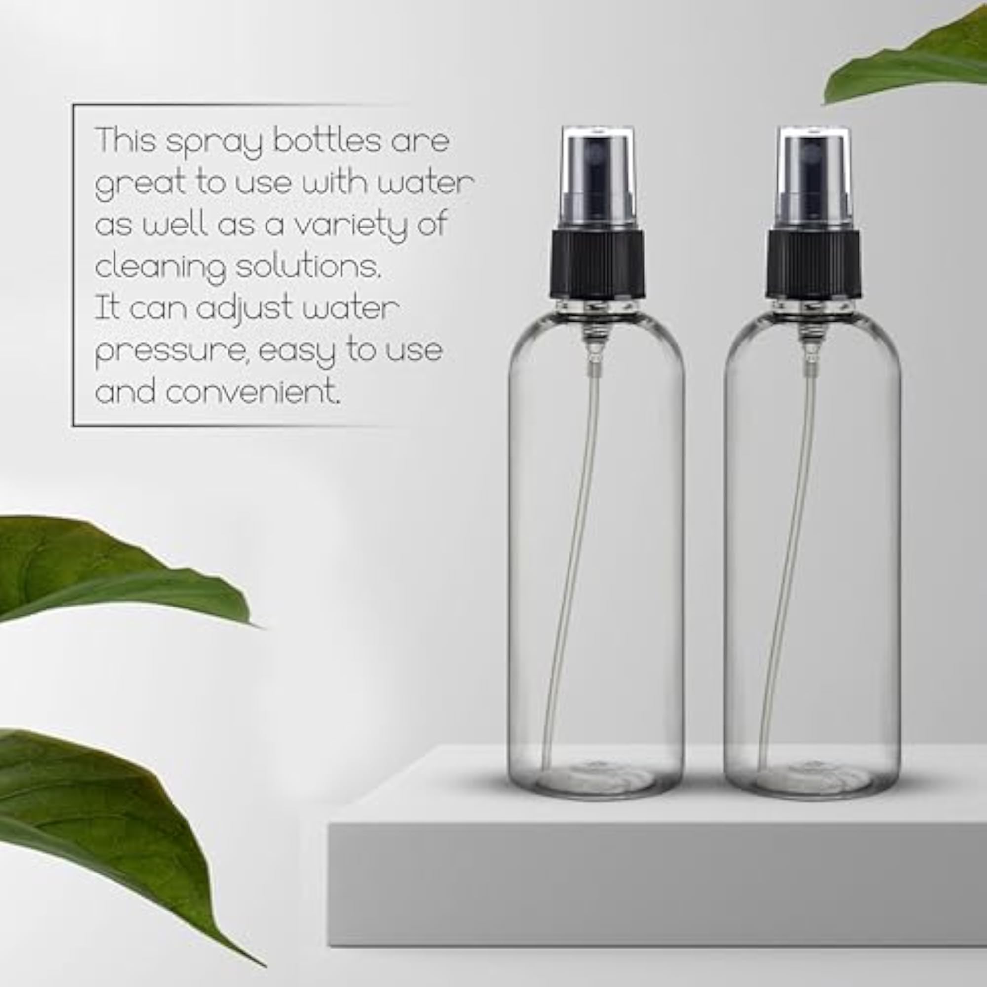 Combo Of 100ml Clear Plastic Empty Fine Mist Spray Bottles