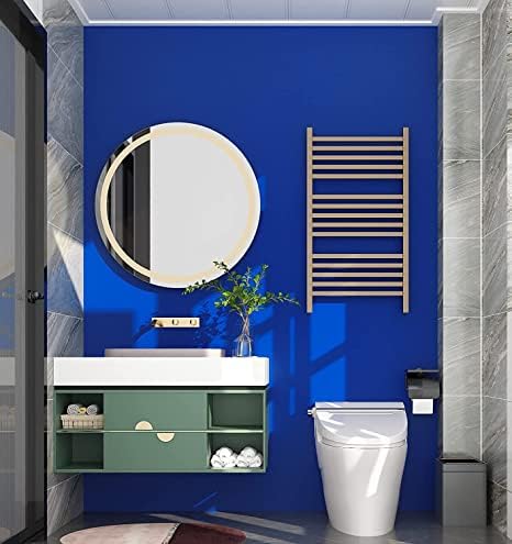 Image of HOME13 Self Adhesive Wallpaper Royal Blue Matte Removable and Decorative Vinyl Wallpaper for Kitchen Countertop Cabinets Table 2 Ft x 20 Ft with 2pcs