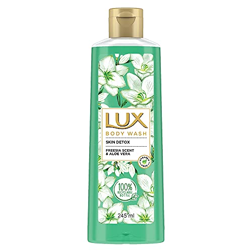 Image of Lux Shower Gel, Freesia Scent & Aloe Vera Bodywash, Skin Cleanser With Long Lasting Fragrance, Paraben Free, 245ml & Shower Gel, French Rose Fragrance & Almond Oil Bodywash, 245ml