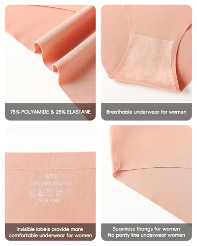 Women's Seamless Underwear Pack No Show Stretch Bikini Ladies No Lines Panties Comfortable Invisible Briefs3