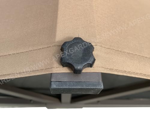 APEX GARDEN Replacement Canopy Top for The Lowe's Style Selections Gazebo Model # TPGAZ2307 (TAN)