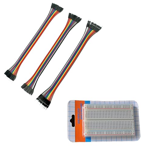 Image of Lalitha 400-Point Solderless Breadboard with 30 pieces jumper wires(male-male,female-female,male -female)