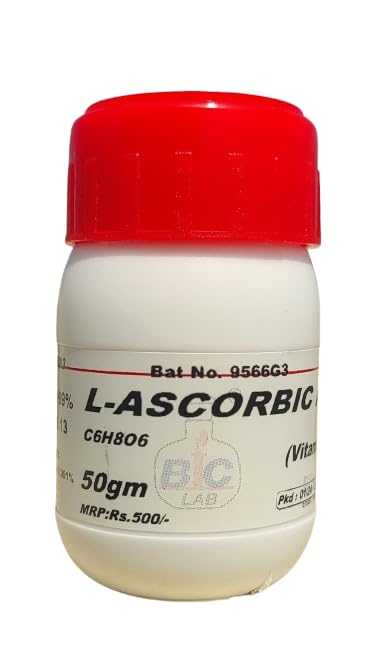 BFC L-ASCORBIC ACID LR (Vitamin C) - 50gm CAS No. 50-81-7. (C6H8O6) (B076B8RY1V) Amazon Price History, Amazon Price Tracker