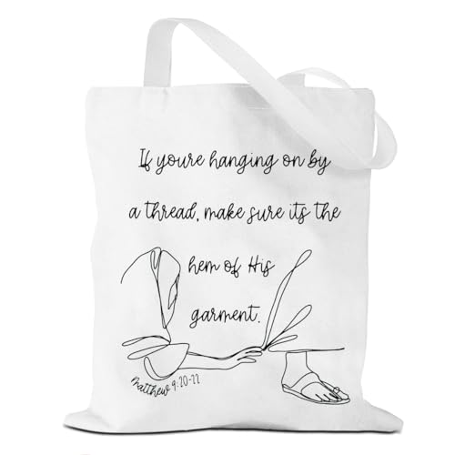 Christian Gifts Canvas Tote Bag, Reusable Grocery Shopping Shoulder Bag for Travel, Work Beach, Inspirational Faith Bible Verse Religious Gifts for Women Bestie Friend Mom Girls Birthday Christmas