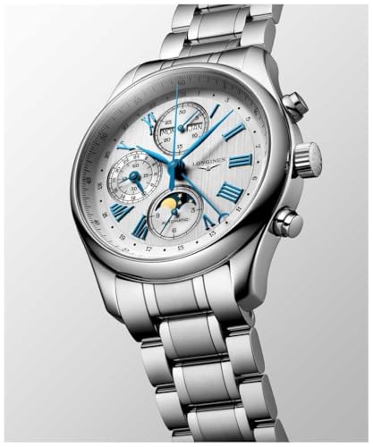 Longines The Master Collection Chronograph GMT Automatic Moon Phase Silver Dial Men's Watch L2.773.4.71.63