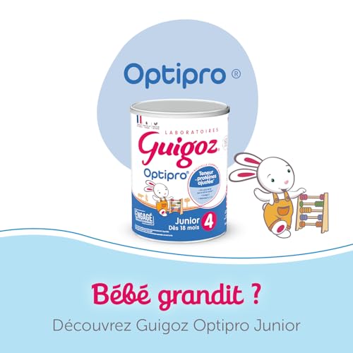 GUIGOZ CROISSANCE 3 OPTIPRO - DÈS 12 MOIS - Lait de croissance en poudre de 12 mois à 3 ans - BAG IN BOX (2 sachets de 600g)