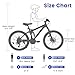 ESRIDOM 27 Inch Mountain Bike, Full Suspension MTB with Dual Disc Brakes and Carbon Steel Frame, 21 Speeds Mountain Bicycle for Boys Teenagers Adult Men Outdoor Cycling School Work