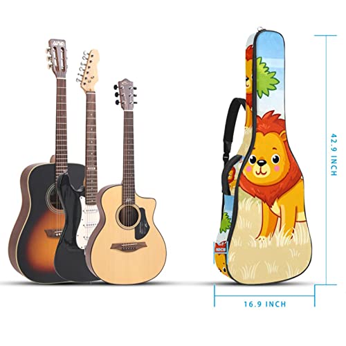 Lions debout sur l’herbe Housse rembourrée imperméable Oxford pour guitare avec bandoulière réglable - Les Beatles, Paul McCartney, John Lennon, RIngo Starr, George Harrison Lions debout sur l'herbe Housse rembourrée imperméable Oxford pour guitare avec bandoulière réglable – Image 6