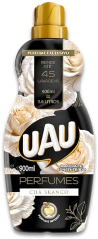 Amaciante Concentrado 900ml UAU Perfume Chá Branco