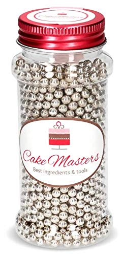 Petites perles argentées, sucre, 100 g.