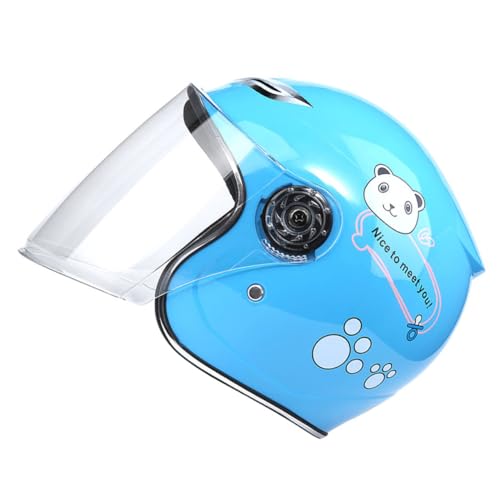 Casque vélo intégral garçon fille bleu ciel polypropylène léger respirant